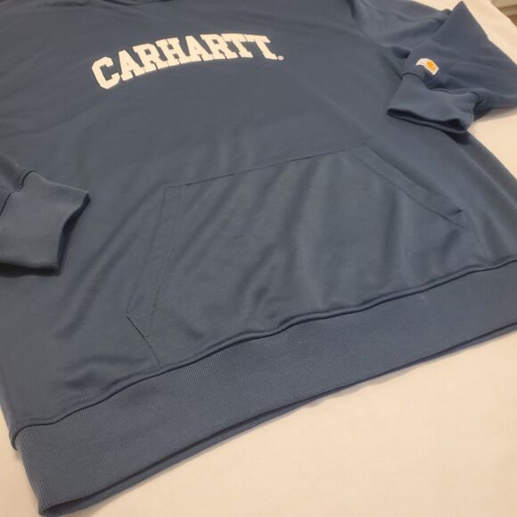 Carhartt Mens XL Hooded Sweatshirt Hoodie Blue - Picture 5 of 8